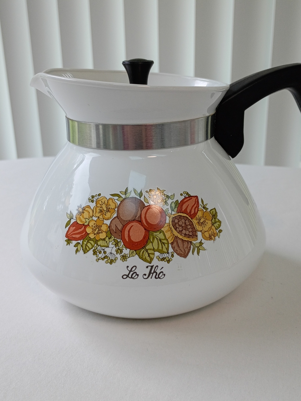 Corning Ware Tea Pot Spice Of Life 6 Cups Ceramic Vtg USA P-104